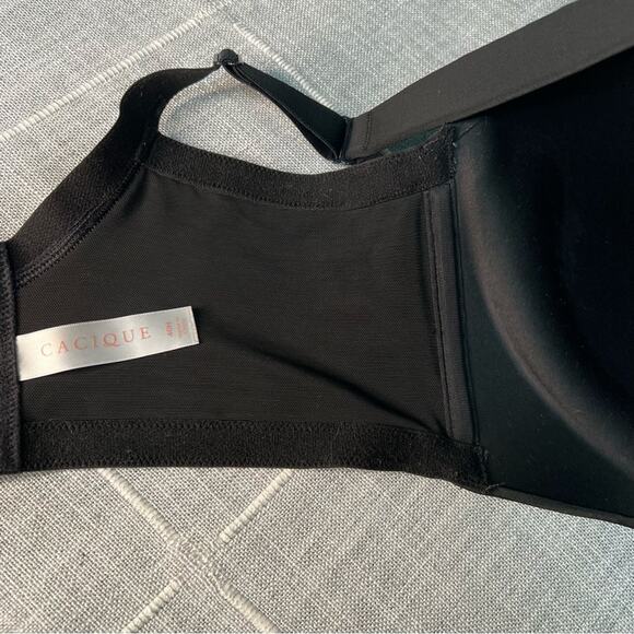 Cacique 40H Bra Lightly Lined T Shirt Bra No Wire Black Wireless Lane Bryant - Picture 8 of 12